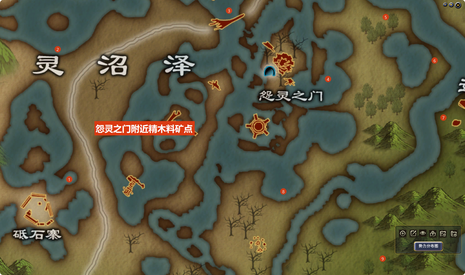 新区必看:完美世界经典服怨灵之门精木料矿点坐标图,解决仓库扩充难题!